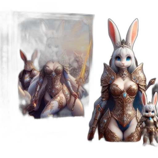 fantasy art, concept art, 3d render, pixel art transparent PNG cut-out