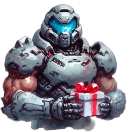 robot, weapon, concept art, pixel art transparent PNG cut-out