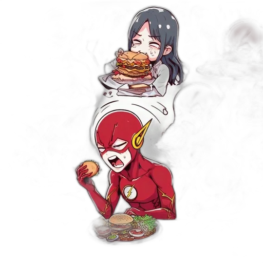 food, concept art, pixel art, comic book art transparent PNG cut-out