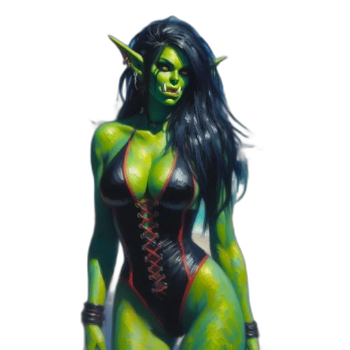 dress, fantasy art, concept art, comic book art transparent PNG cut-out