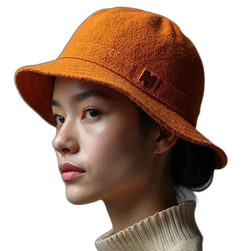 hat, face, jacket, jewelry transparent PNG cut-out