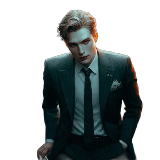 jacket, face, staff, concept art transparent PNG cut-out