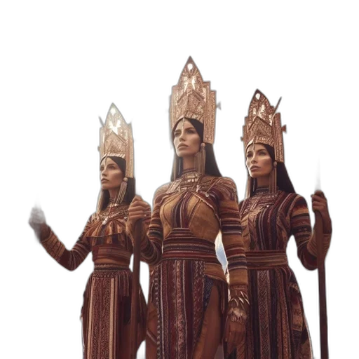 staff, crown, concept art, 3d render transparent PNG cut-out