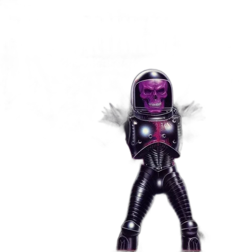 robot, creature, mask, staff transparent PNG cut-out