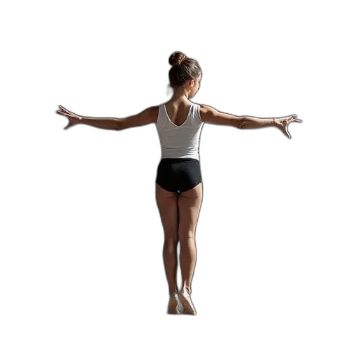 staff, dress, 3d render, gymnast transparent PNG cut-out