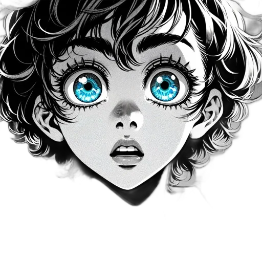face, mask, creature, comic book art transparent PNG cut-out
