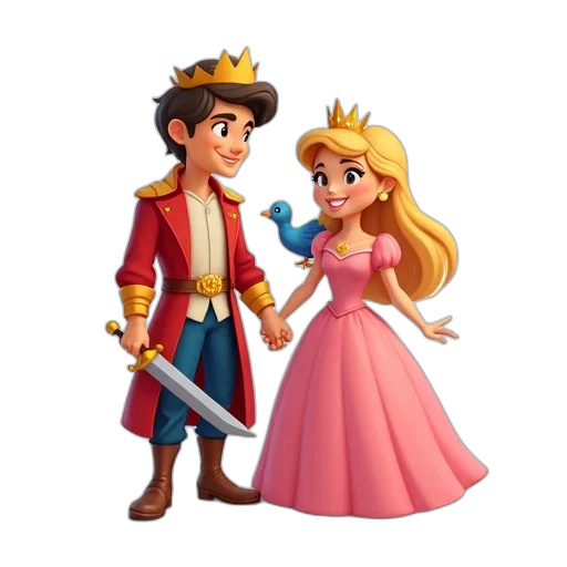 crown, dress, 3d render, concept art transparent PNG cut-out