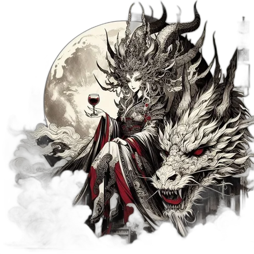 dragon, mask, creature, concept art transparent PNG cut-out