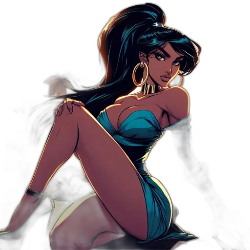 dress, comic book art, concept art, cartoon transparent PNG cut-out