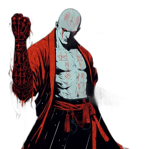 mask, sword, comic book art, concept art transparent PNG cut-out
