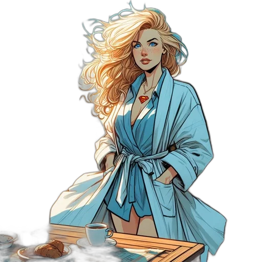 dress, concept art, comic book art, fantasy art transparent PNG cut-out