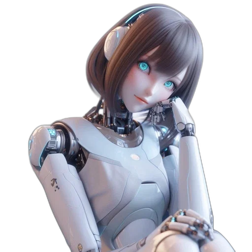 robot, face, cyberpunk, concept art transparent PNG cut-out