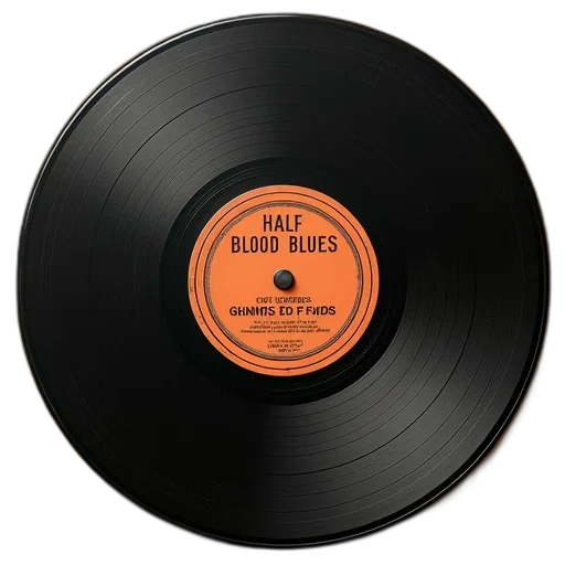 vintage, record, word, half transparent PNG cut-out