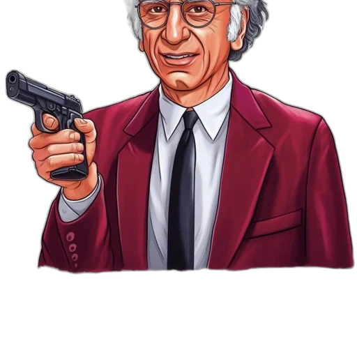 jacket, weapon, face, staff transparent PNG cut-out