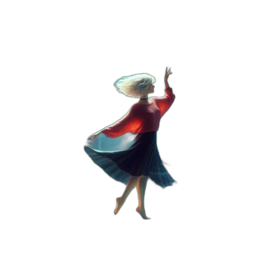 dress, hat, staff, umbrella transparent PNG cut-out