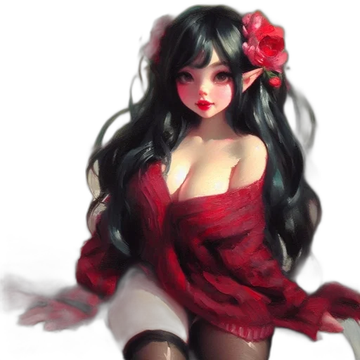 dress, fantasy art, concept art, oil painting transparent PNG cut-out