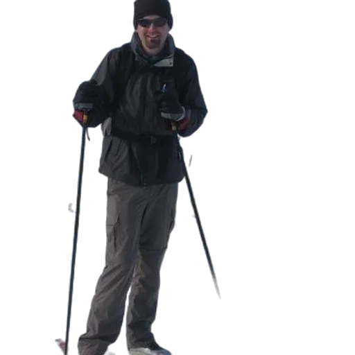 staff, jacket, umbrella, 3d render transparent PNG cut-out