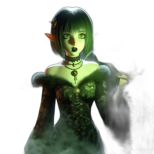 dress, staff, mask, fantasy art transparent PNG cut-out