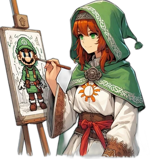 weapon, face, staff, dress transparent PNG cut-out