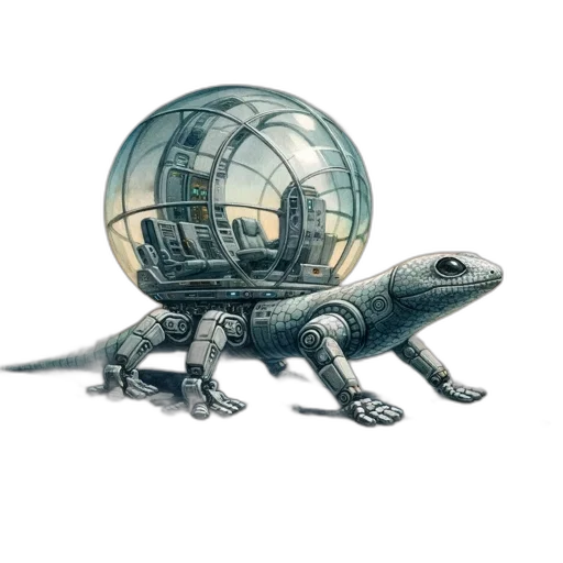 dragon, creature, animal, robot transparent PNG cut-out