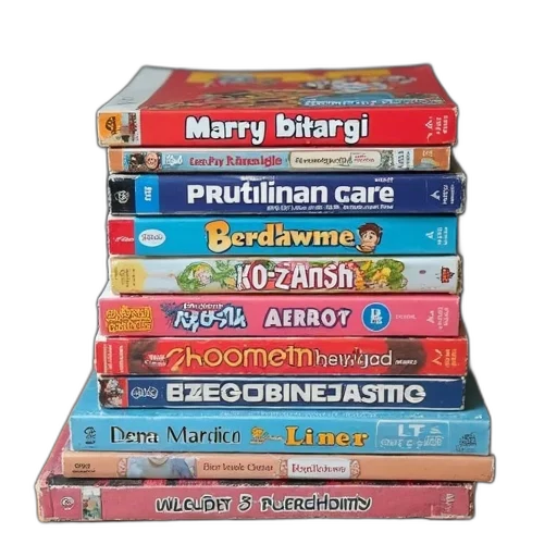 collection, colorful, manga, books transparent PNG cut-out
