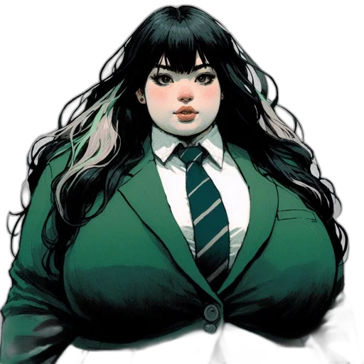 dress, jacket, comic book art, concept art transparent PNG cut-out