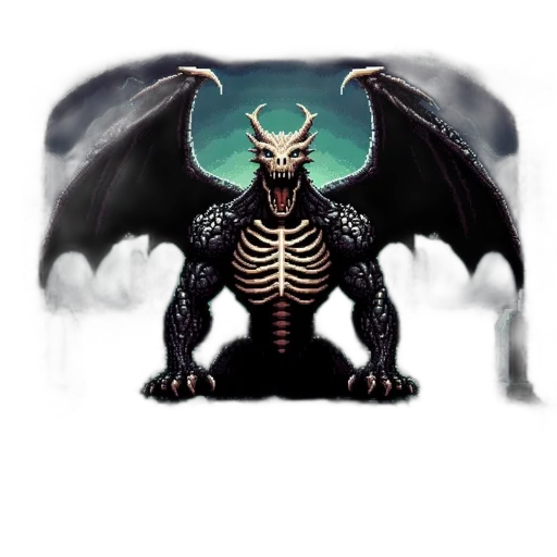 dragon, creature, animal, pixel art transparent PNG cut-out