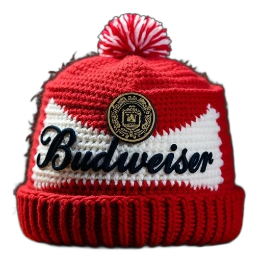 hat, 3d render, budweise, beer transparent PNG cut-out
