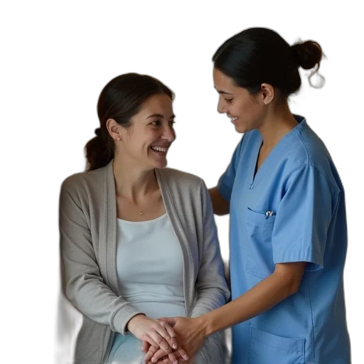staff, woman, being, assisted transparent PNG cut-out