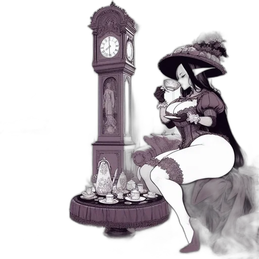 staff, dress, hat, concept art transparent PNG cut-out