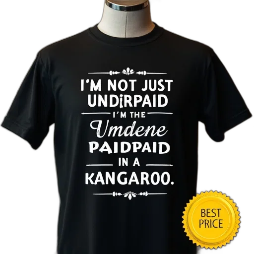 black, t-shirt, white, text transparent PNG cut-out