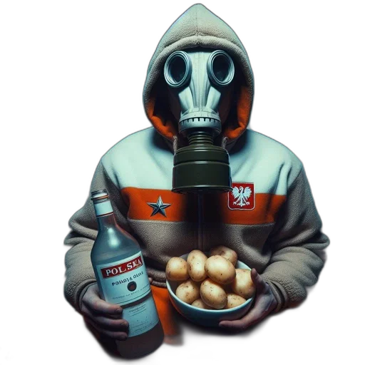 jacket, bottle, food, mask transparent PNG cut-out