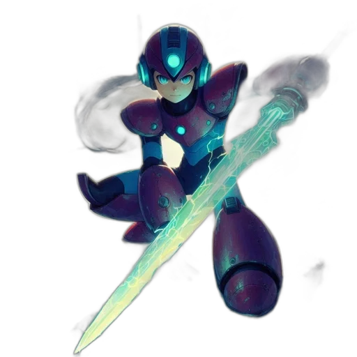 sword, robot, weapon, staff transparent PNG cut-out
