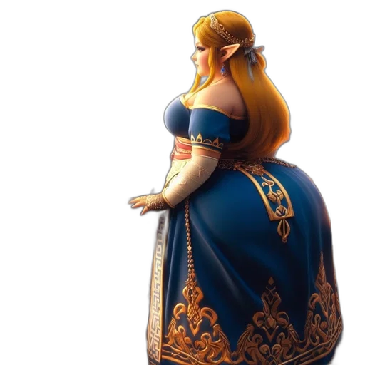 dress, crown, concept art, 3d render transparent PNG cut-out