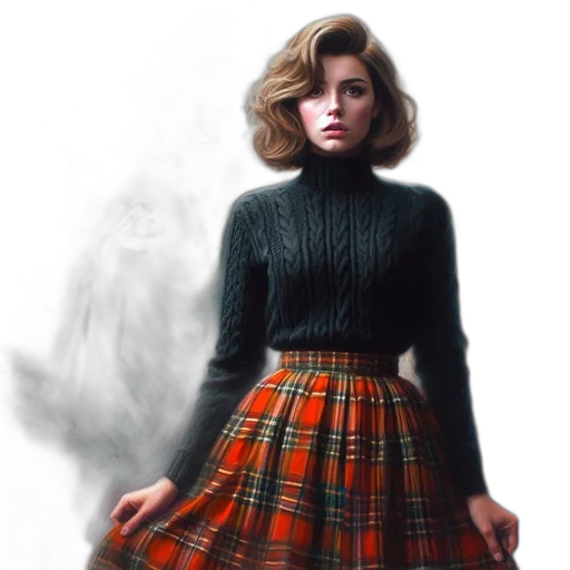dress, jacket, hair, concept art transparent PNG cut-out