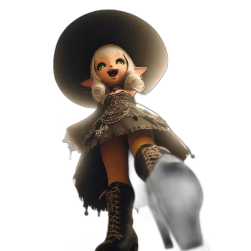 hat, dress, staff, mask transparent PNG cut-out