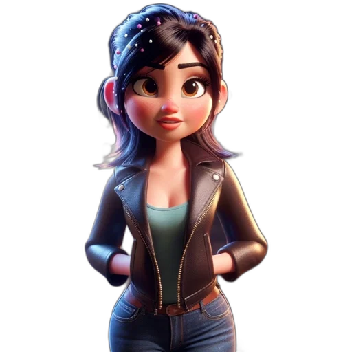 jacket, staff, jewelry, 3d render transparent PNG cut-out