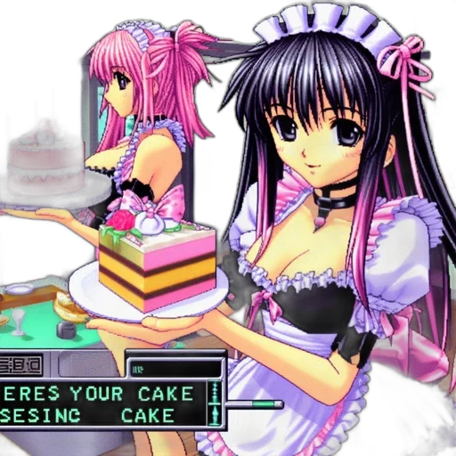 food, vaporwave, pixel art, anime transparent PNG cut-out