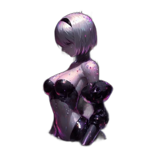 robot, dress, bottle, crown transparent PNG cut-out