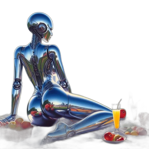 robot, jewelry, concept art, cyberpunk transparent PNG cut-out