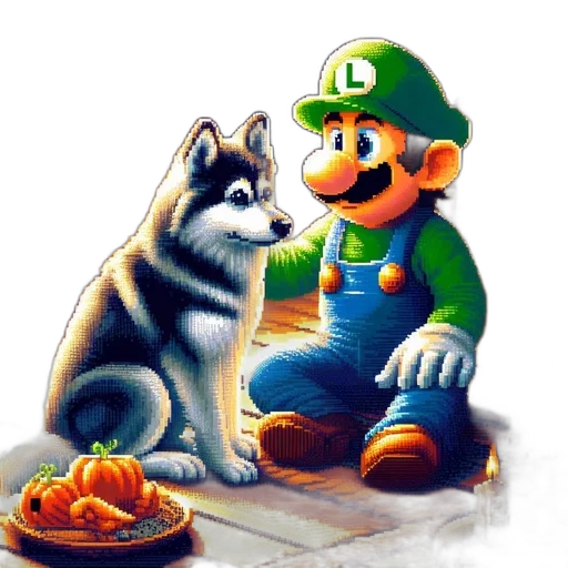 animal, food, creature, pixel art transparent PNG cut-out