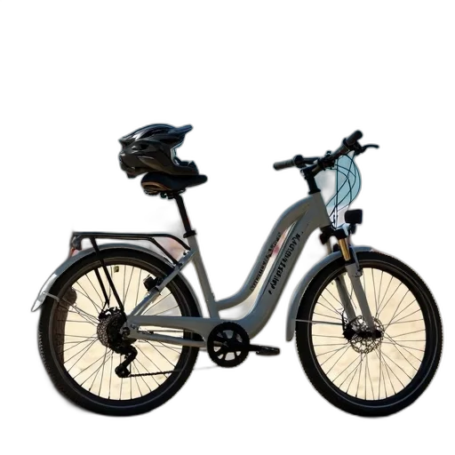 bicycle, helmet, handlebars, parked transparent PNG cut-out
