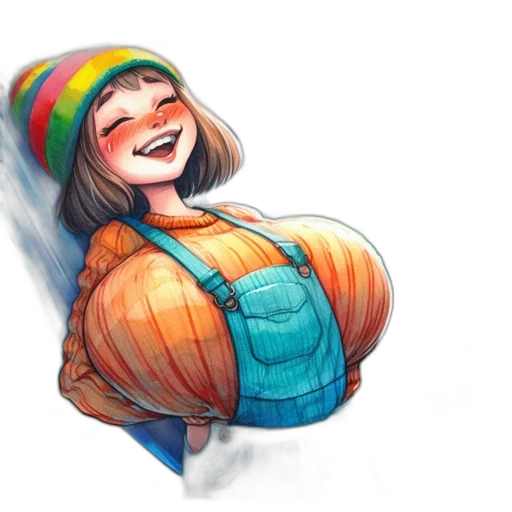 hat, jacket, dress, watercolor transparent PNG cut-out
