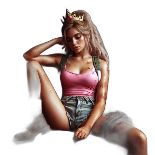 crown, dress, photorealistic, concept art transparent PNG cut-out