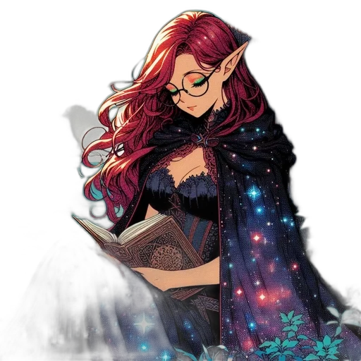 dress, fantasy art, concept art, comic book art transparent PNG cut-out