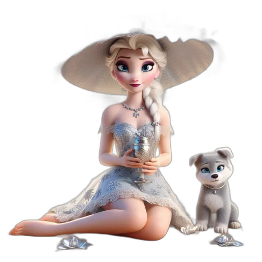 dress, jewelry, 3d render, concept art transparent PNG cut-out