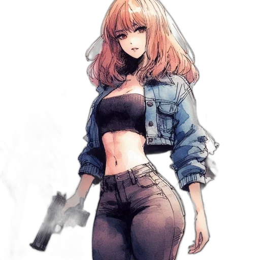 jacket, weapon, dress, robot transparent PNG cut-out