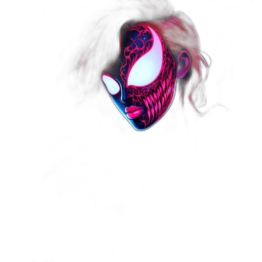 mask, hair, face, creature transparent PNG cut-out
