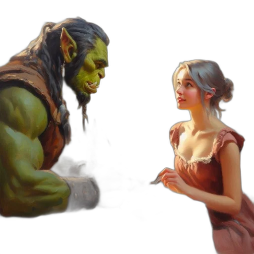 concept art, fantasy art, photorealistic, comic book art transparent PNG cut-out