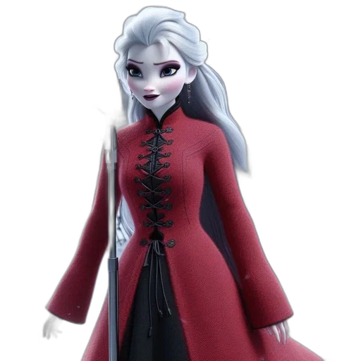 staff, dress, concept art, 3d render transparent PNG cut-out
